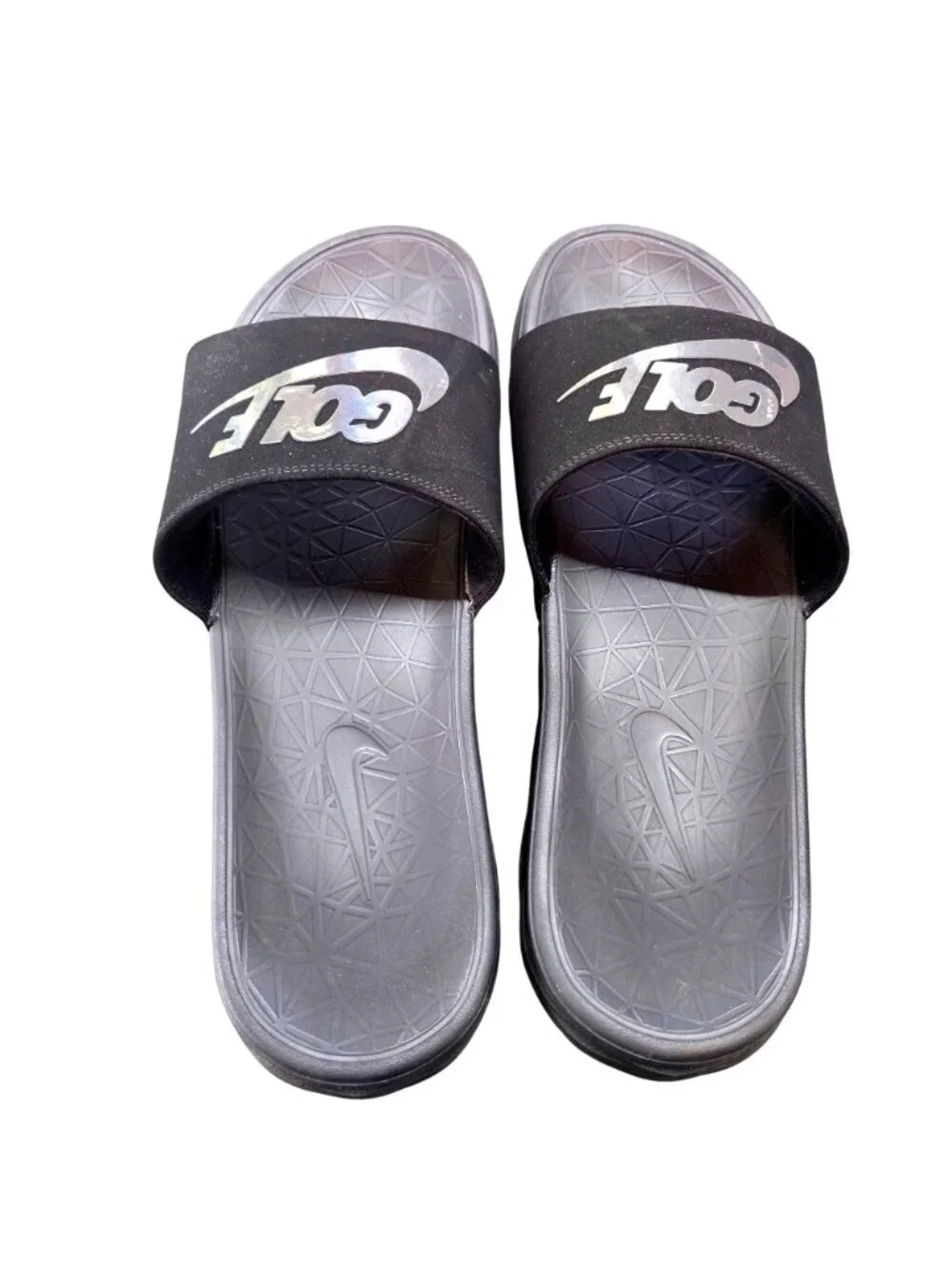 Nike Benassi Solarsoft Golf Slides Black Anthracite Men's 12